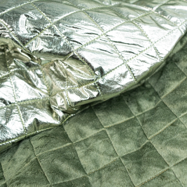 Steppstoff Karo Premium wattiert khaki