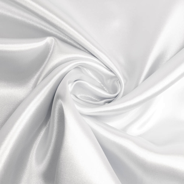 Satin Glänzend Uni weiß