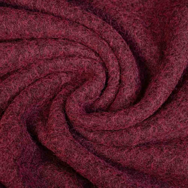 Mantelflausch gebürstet bordeaux