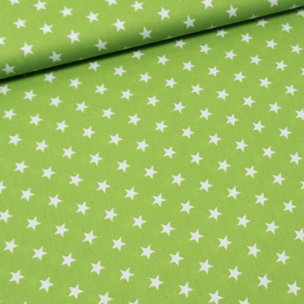 Edle Baumwollwebware Sterne lime