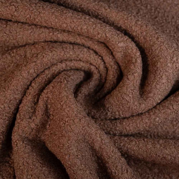 Bouclé Mantelstoff rehbraun