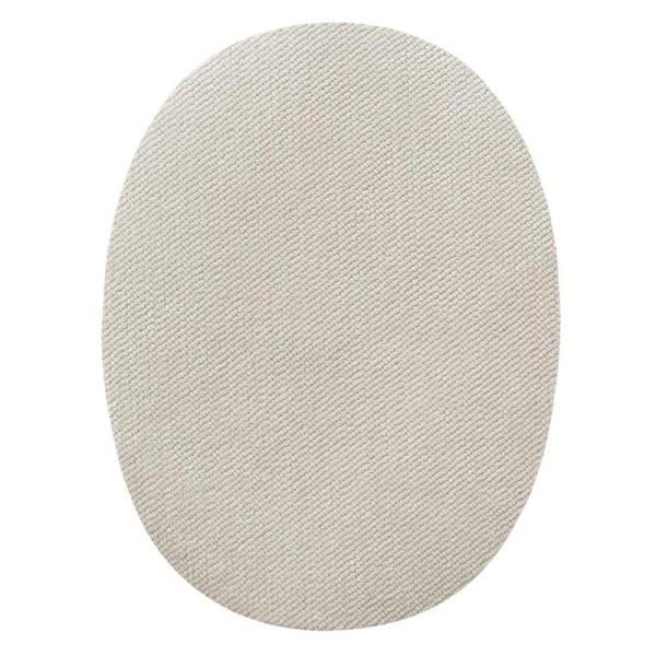 Applikation Stoffflicken oval creme 2 Stück