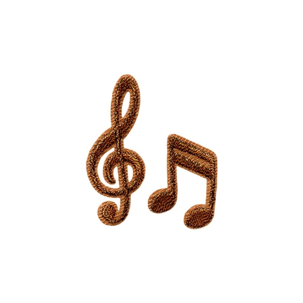 Applikation Noten Set bronze