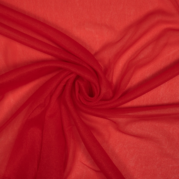2,00m Zuschnitt Glamour Softtüll Schleiertüll rot