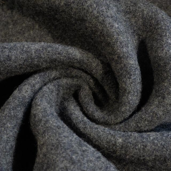 Woll Walkloden Wanda MELIERT mittelgrau