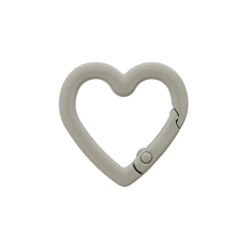 Prym Karabinerhaken Herz 19mm grau