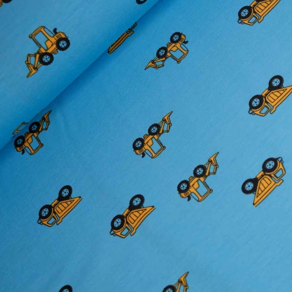 Baumwolljersey Bagger blau