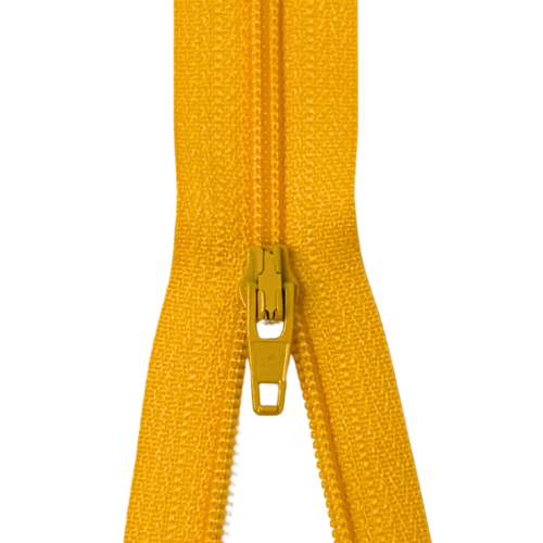 YKK nicht teilbarer Reißverschluss kleine Spirale gelb