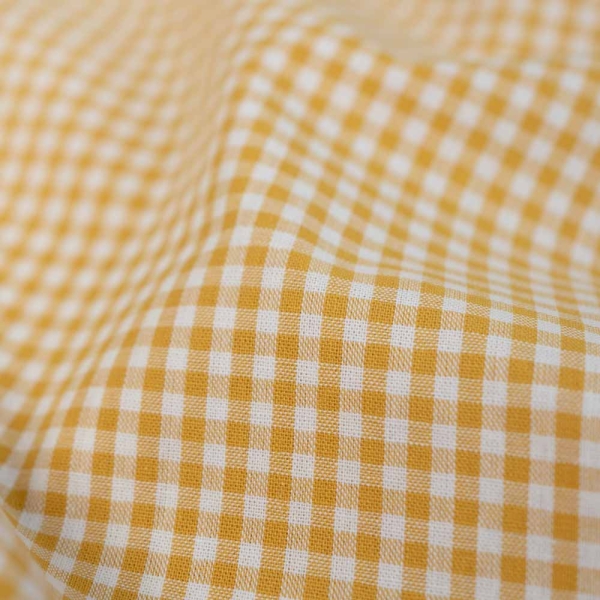 Baumwoll Popeline Karo klein 3mm senf