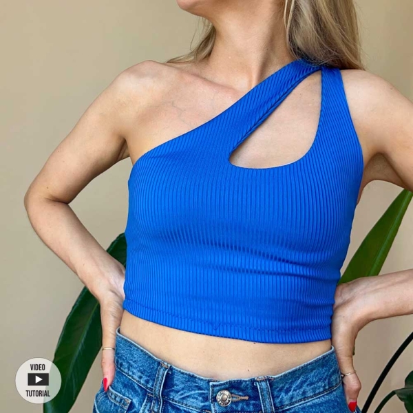 Schnittmuster sewingmachina one-shoulder Top Heinz