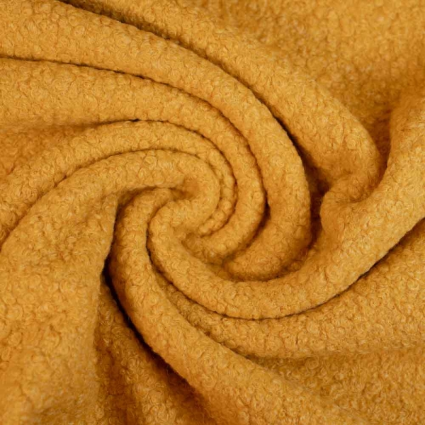 Bouclé Mantelstoff senfgelb
