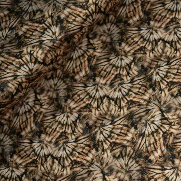 Viskose Satin Batik braun