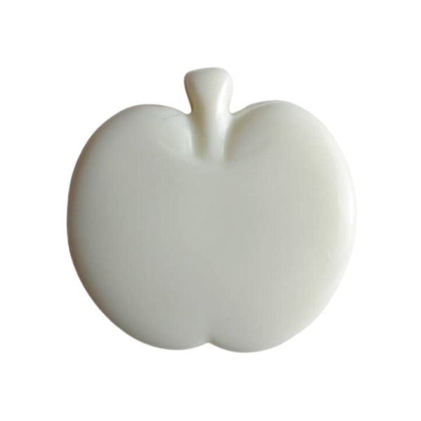 Kinderknopf Apfel 18mm weiß