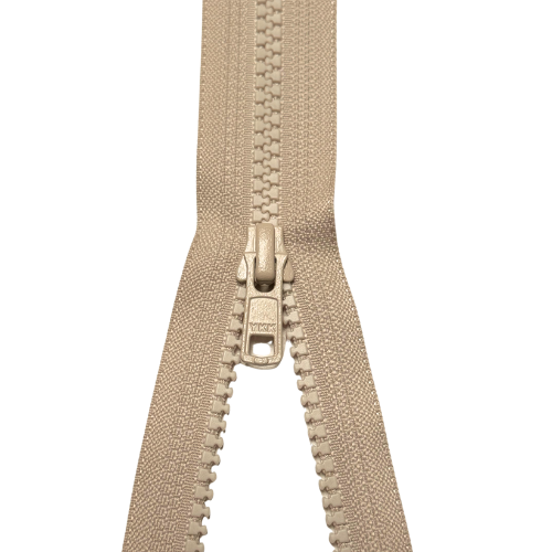 YKK teilbarer Reißverschluss Jacken Krampe hellbeige