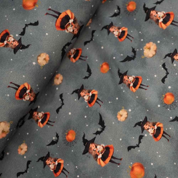 Baumwolljersey kleine Hexe anthra