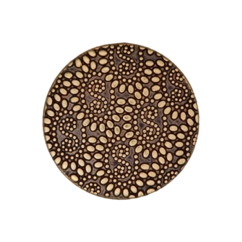 Prym Metallknopf verziert 28mm altgold