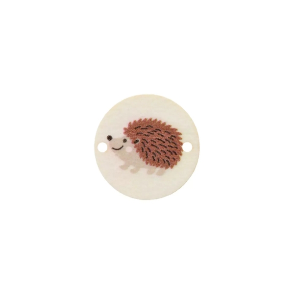 Zierteil Igel 18mm hellbraun