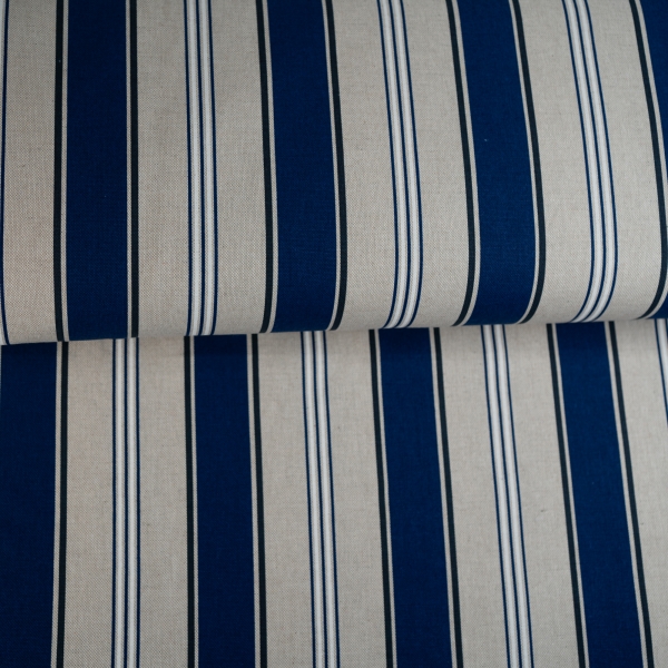 Canvas Streifen blau