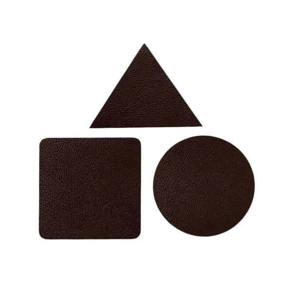 Applikation Lederformen Set klein Braun