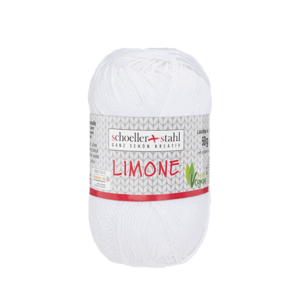 Strickgarn Baumwolle Limone weiß