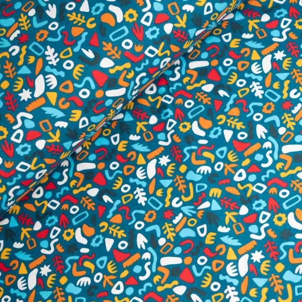 Baumwolljersey Förmchen petrol