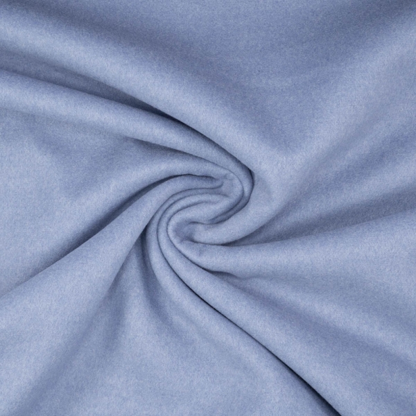 Mantelstoff Velour jeansblau hell