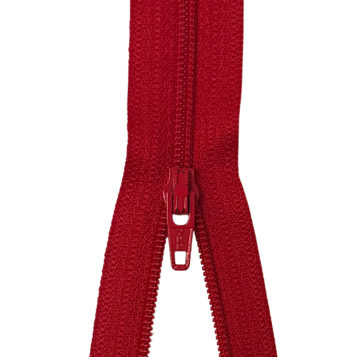 YKK nicht teilbarer Reißverschluss kleine Spirale dunkelrot