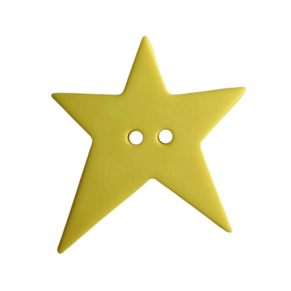 Stern-Knopf asymmetrisch gelb