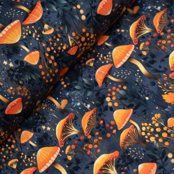 French Terry Sweat Pilz navy