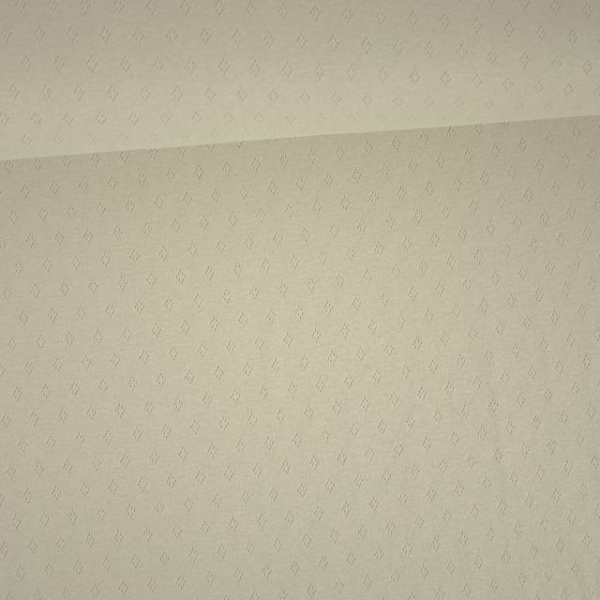 Baumwoll Lochstrick Jersey beige