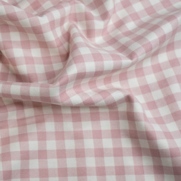 Flanell Baumwolle kleine Karos rosa