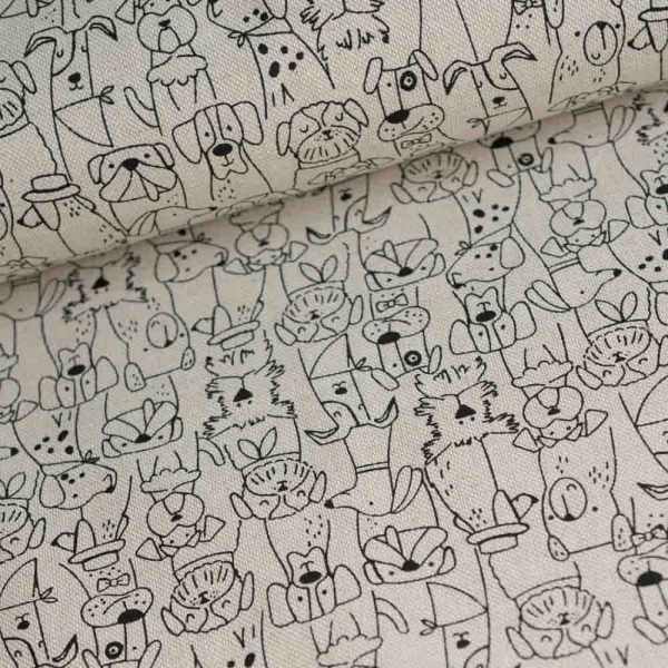 Canvas Hündchen schwarz