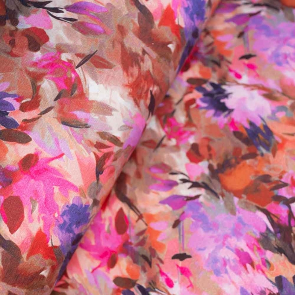 Alpensweat Aquarellblumen bordeaux