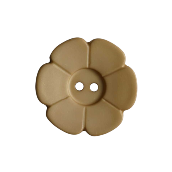Kinderknopf Blume matt 15 mm beige