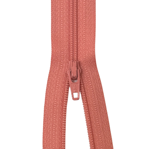 YKK nicht teilbarer Reißverschluss kleine Spirale korall 60cm