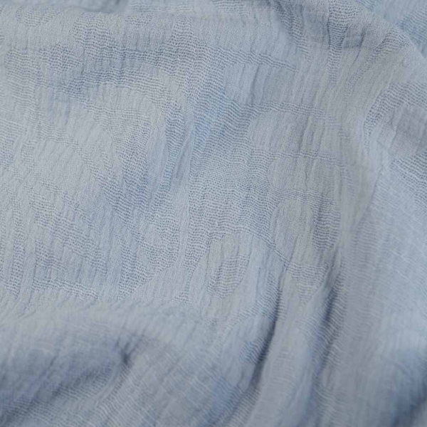 Baumwolle Leinen Ornamente jeansblau hell