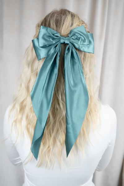 Haarschleife Haarspange petrol