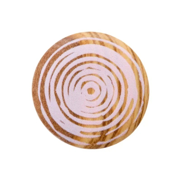 Holzknopf Öse spirale 20mm rosa