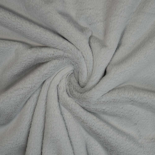 Kunstfell Plüsch Soft hellgrau