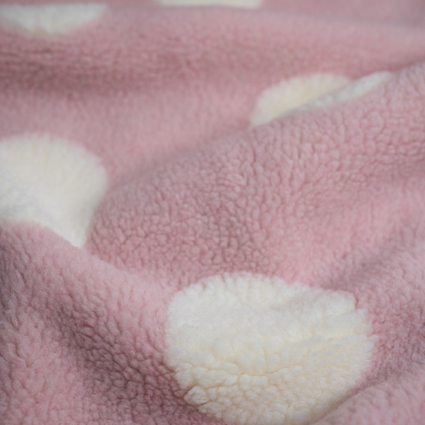 Fester Mantelteddy große Punkte altrosa