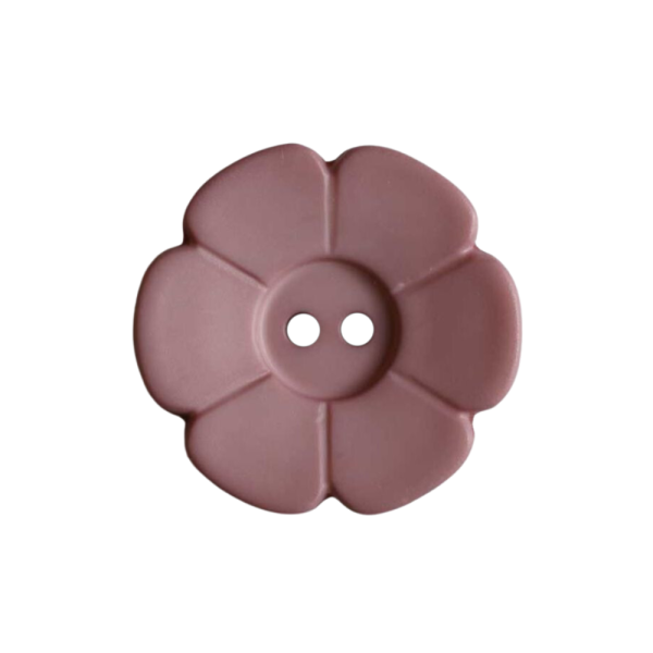 Kinderknopf Blume matt 15 mm altrosa