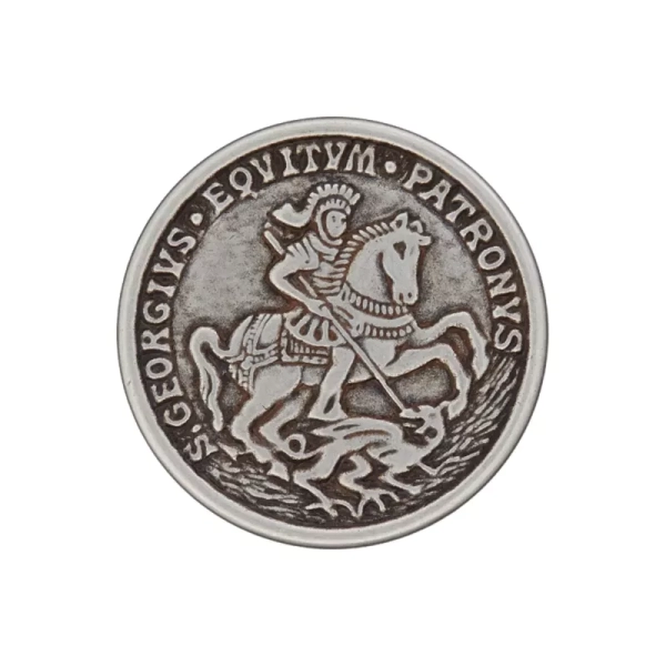 Metallknopf Öse 25mm altsilber