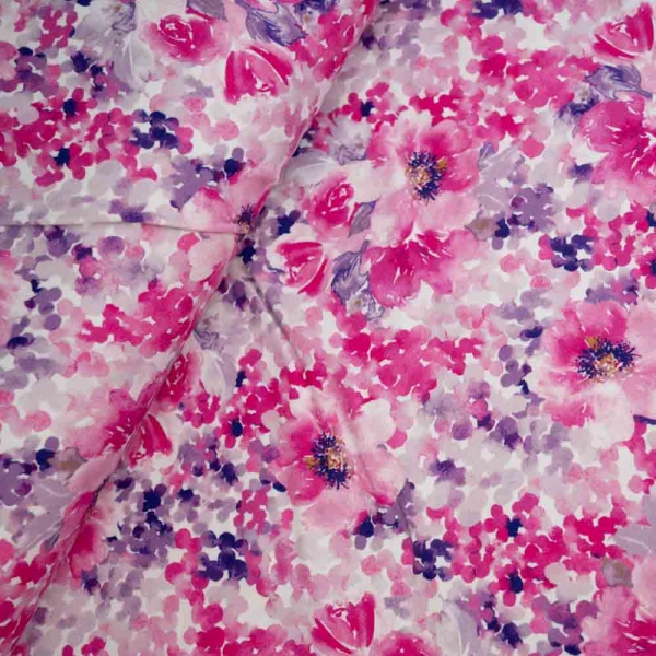 Bio-Baumwolljersey Flowerbomb rosa