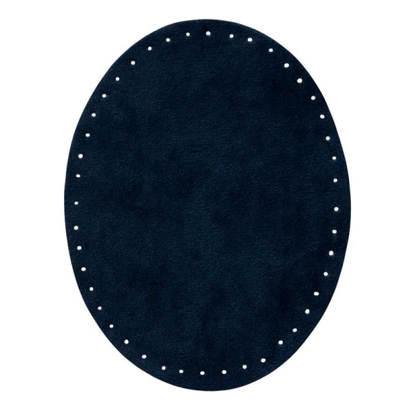 Applikation Wildlederimitat dunkelblau 2 Stück