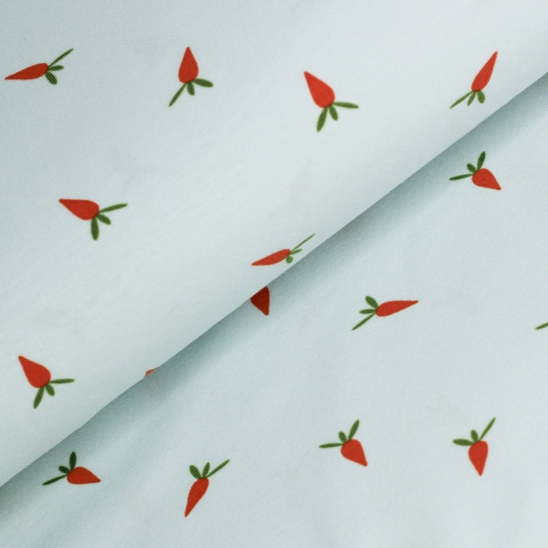 Baumwolljersey Möhrchen pastellmint