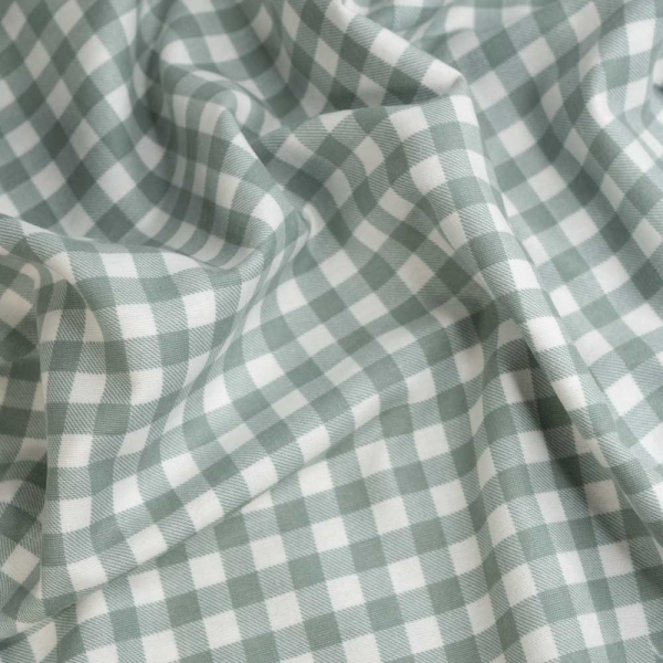 Flanell Baumwolle kleine Karos salbei