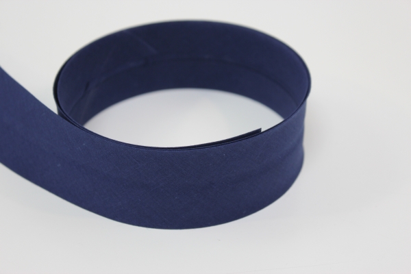 Schrägband 2cm oder 4cm breit vorgefalzt dunkelblau 40mm