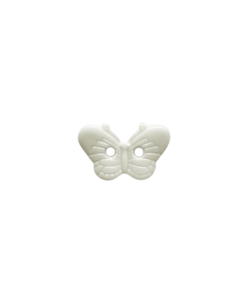 Kinderknopf Schmetterling beige 15mm