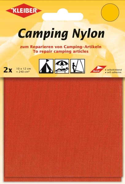 Kleiber Applikation Klebeflicken Camping Nylon orange