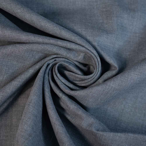 Webware Popeline Catania meliert jeansblau